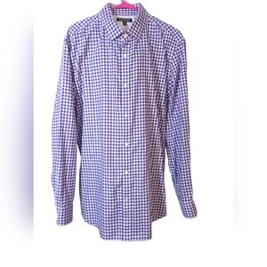 Banana Republic shirt Non-Iron Tailored slim Fit Size XL Plaid Shirt